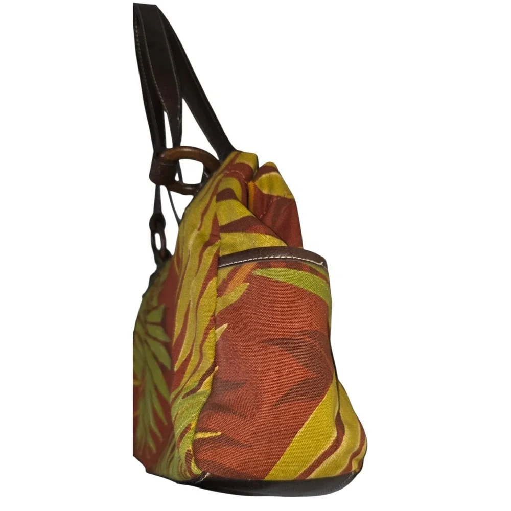 Relic Tropical‎ Floral Canvas Hobo Shoulder Bag Faux Leather canvas Handle Purse